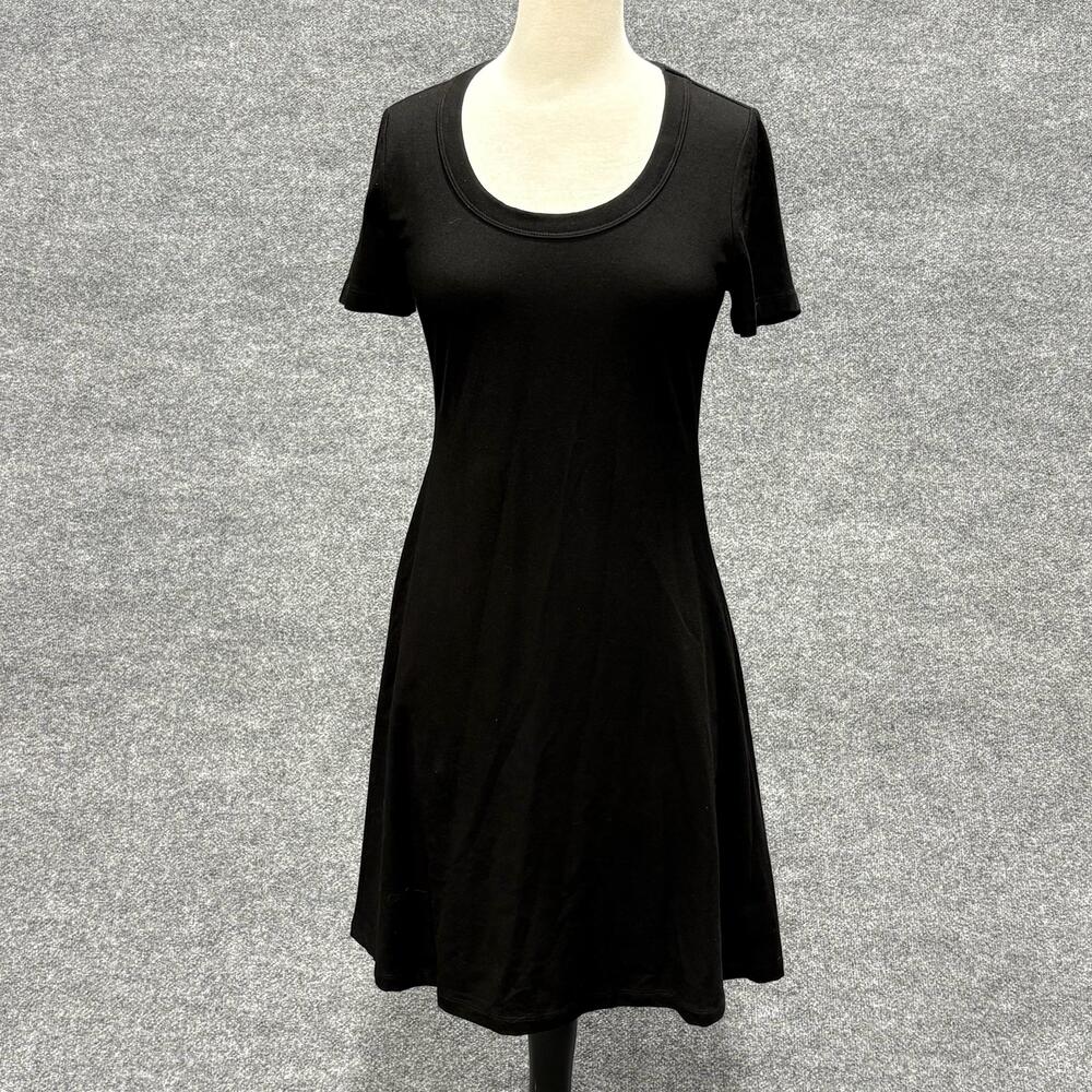 Premise Dresses Dress Womens M Black Scoop Neck Swing T Shirt Knee Length Jersey
